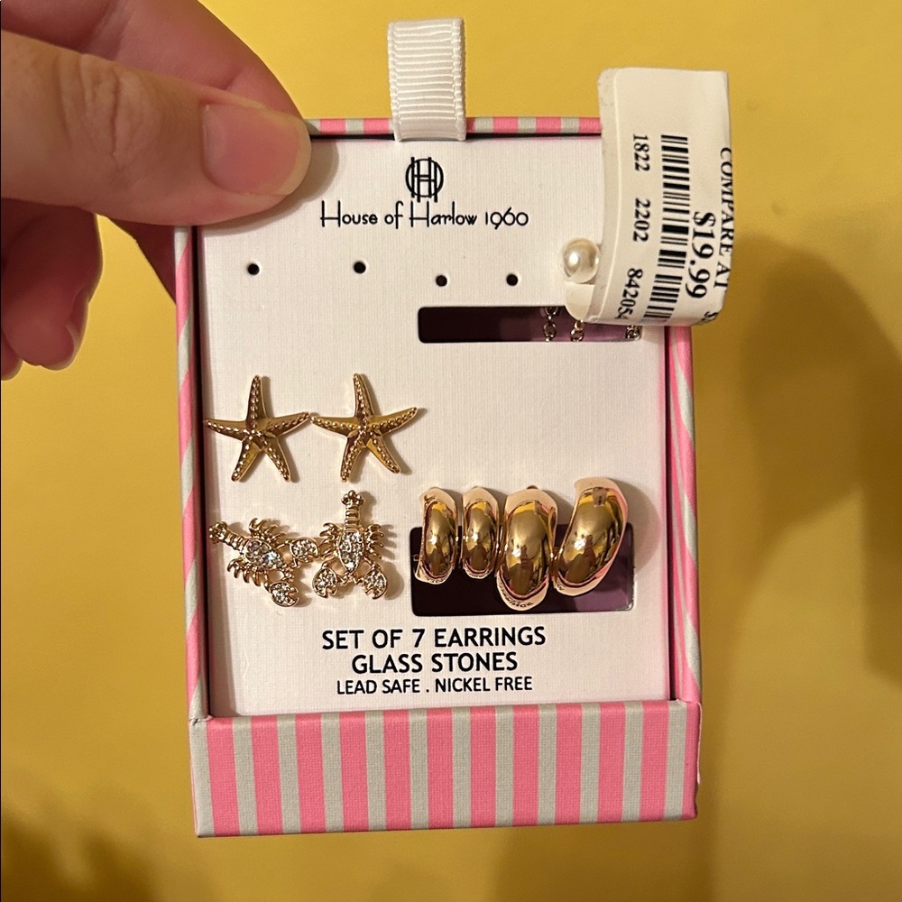 House of Harlow 1960 Gold and Silver Earrings Set